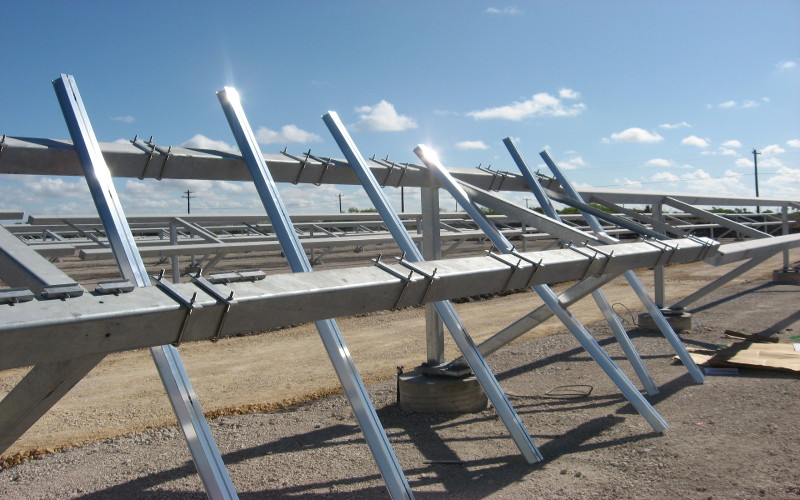 hurricane tolerant solar pv racks